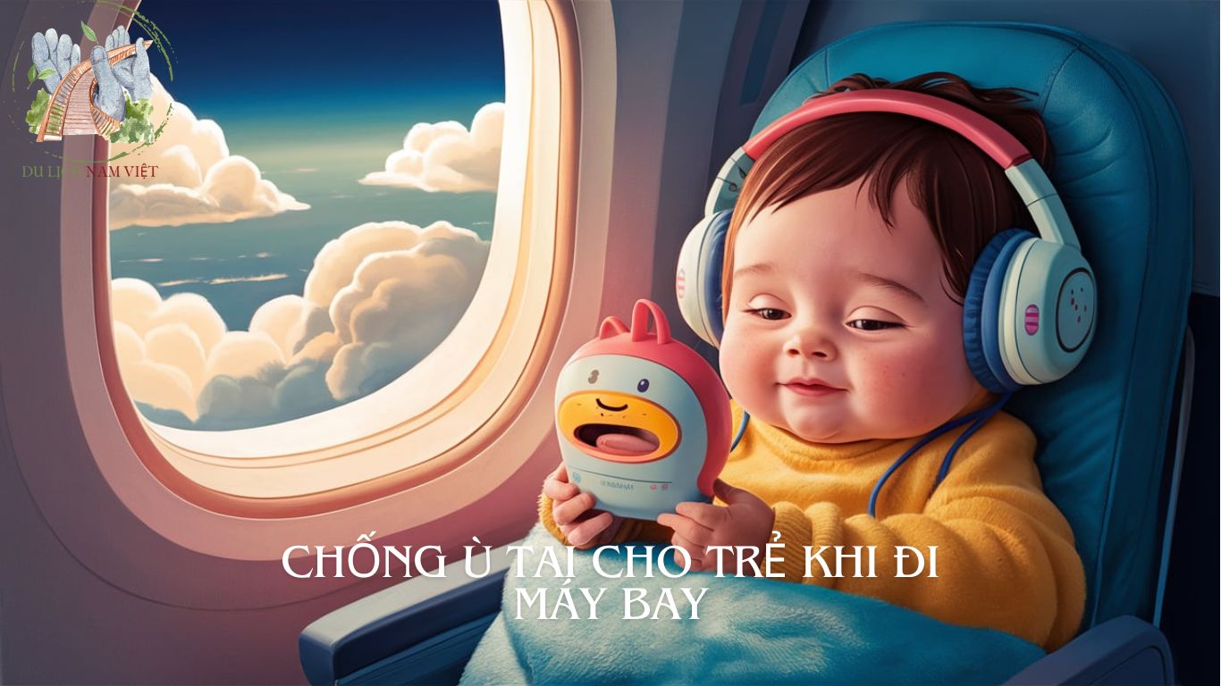 chống ù tai cho trẻ khi đi máy bay